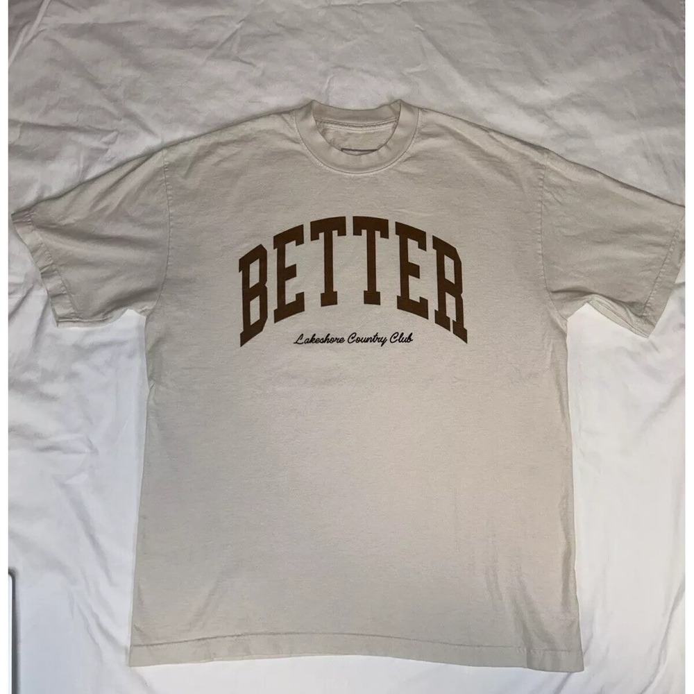 Better‎ Lakeshore country club T-shirt men's large beige Winner's Only